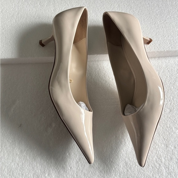 Mango Women's Cream Pointed Toe Heels - Picture 5 of 13